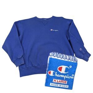 Champion Blue Crewneck Sweatshirt‎ Sz XL (Fit L)
